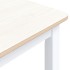 Mesa de comedor de madera de caucho blanco marrón 114x71x75