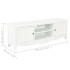 Mueble para TV de madera blanco 120x30x40