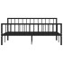 Estructura de cama de metal negro 180x200