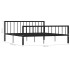 Estructura de cama de metal negro 180x200