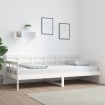 Sofá cama madera maciza de pino blanco 90x200 cm