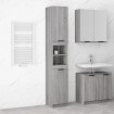 Armario de baño madera contrachapada gris Sonoma 32x34x188,5 cm