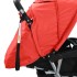 Carrito para 2 niños tandem de acero rojo y