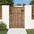 Puerta de jardín acero corten diseño bambú 105x155