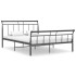 Estructura de cama de metal negro 140x200