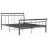 Estructura de cama de metal negro 140x200