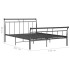 Estructura de cama de metal negro 140x200