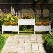 Jardinera madera maciza de pino blanco 245,5x44x75 cm