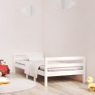 Estructura de cama madera maciza de pino blanco 90x200 cm