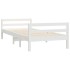 Estructura de cama madera maciza de pino blanco 90x200