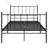 Estructura de cama de metal negro 120x200