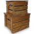 Set de 2 cajas de almacenaje de madera maciza