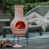 RedFire Chimenea Star Flower arcilla color paja