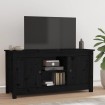 Mueble de TV de madera maciza de pino negro 103x36,5x52 cm