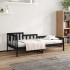 Sofá cama madera maciza de pino negro 90x200