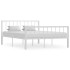 Estructura de cama de metal blanco 140x200