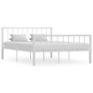 Estructura de cama de metal blanco 140x200 cm