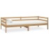 Sofá cama madera maciza de pino marrón miel 90x200