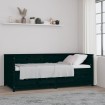 Sofá cama de madera maciza de pino negro 80x200 cm