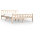 Estructura de cama de matrimonio madera maciza 135x190