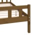 Estructura de cama madera maciza marrón miel 120x200