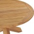 Mesa de comedor de jardín madera maciza de teca Ø110x75