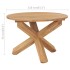 Mesa de comedor de jardín madera maciza de teca Ø110x75