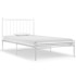 Estructura de cama de metal blanco 100x200