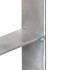 Anclajes de valla 6 uds acero galvanizado plateado 8x6x60