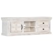 Mueble de TV de madera maciza de mango blanco 120x30x40 cm