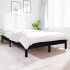 Estructura de cama de madera maciza de pino negro 140x190