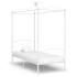 Estructura de cama con dosel metal blanco 100x200