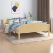 Estructura de cama de madera maciza de pino 140x200 cm