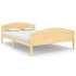 Estructura de cama de madera maciza de pino 140x200