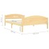 Estructura de cama de madera maciza de pino 140x200