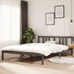 Estructura de cama madera maciza gris 140x200 cm