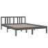 Estructura de cama madera maciza gris 140x200