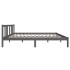 Estructura de cama madera maciza gris 140x200