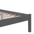 Estructura de cama madera maciza gris 140x200