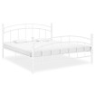 Estructura de cama de metal blanco 200x200 cm