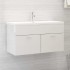 Mueble con lavabo madera de ingeniería blanco