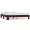 Estructura de cama madera maciza pino marrón oscuro 180x200 cm