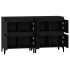 Aparadores 2 uds madera contrachapada negro 60x35x70