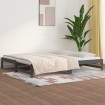 Sofá cama extraíble madera maciza de pino gris 2x(90x200) cm