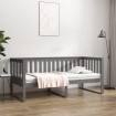 Sofá cama madera maciza de pino gris 90x190 cm