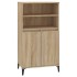 Aparador alto madera contrachapada color roble 60x36x110