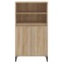 Aparador alto madera contrachapada color roble 60x36x110