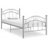 Estructura de cama de metal gris 90x200