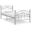 Estructura de cama de metal gris 90x200 cm