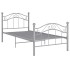 Estructura de cama de metal gris 90x200